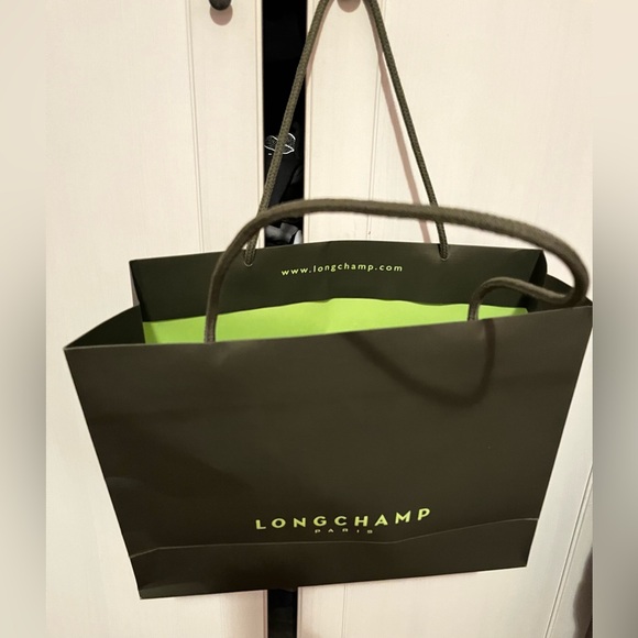 NEW Authentic Longchamp Paris Paper Shopping Gift Bag 13.5" x 10" x 4.5" - Picture 2 of 5